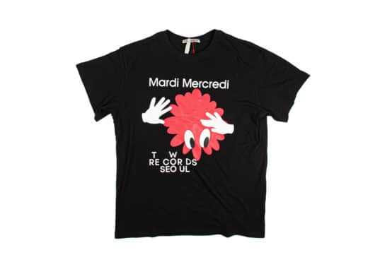 Mardi Mercredi Big Flower Man Unisex Tee Black
