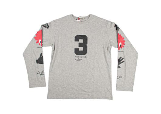 Mardi Mercredi Logos Unisex Long Sleeve Tee Grey