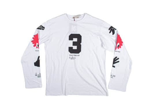 Mardi Mercredi Logos Unisex Long Sleeve Tee White