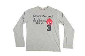 Mardi Mercredi No.3 Flower Man Unisex Long Sleeve Tee Grey