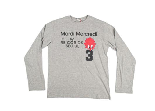 Mardi Mercredi No.3 Flower Man Unisex Long Sleeve Tee Grey
