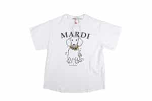 Mardi Mercredi Swing The Tail DDANJI Flower Necklace Tee White Tangerine