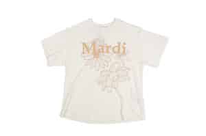 Mardi Mercredi Triple Flower Cream Peanut Tee