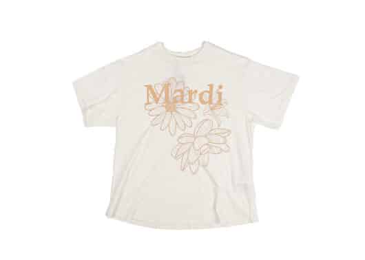 Mardi Mercredi Triple Flower Cream Peanut Tee