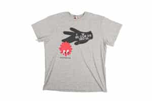 Mardi Mercredi Turntable Logo Unisex Tee Grey