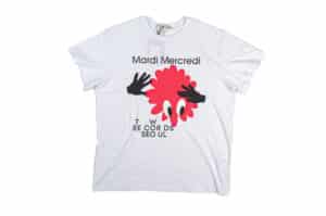 Mardi Mercredi Turntable Logo Unisex Tee White