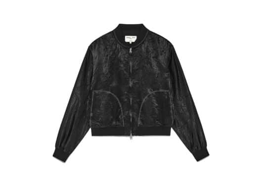 Matin Kim Back Logo Crinkle Blouson Black (W) JP017
