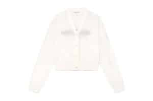 Matin Kim Back Logo See Through Cardigan (W) Ivory CD007