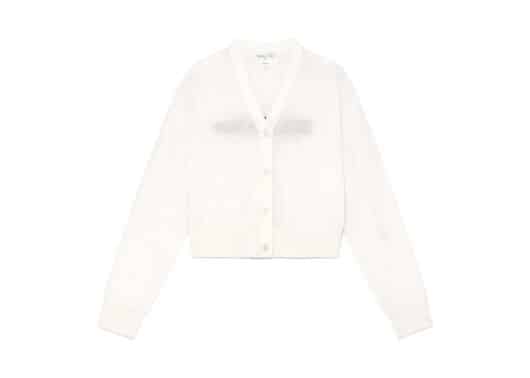Matin Kim Back Logo See Through Cardigan (W) Ivory CD007