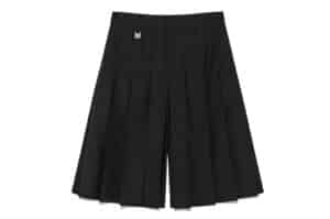 Matin Kim Bermuda Pleats Skirt Pants Black PT016