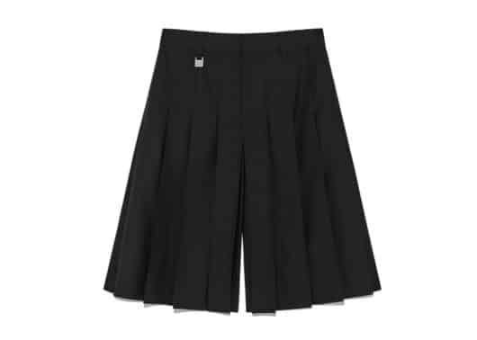 Matin Kim Bermuda Pleats Skirt Pants Black PT016