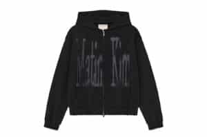 Matin Kim Big Logo Zip Up Hoodie Black JP014