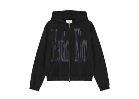 Matin Kim Big Logo Zip Up Hoodie Black JP014