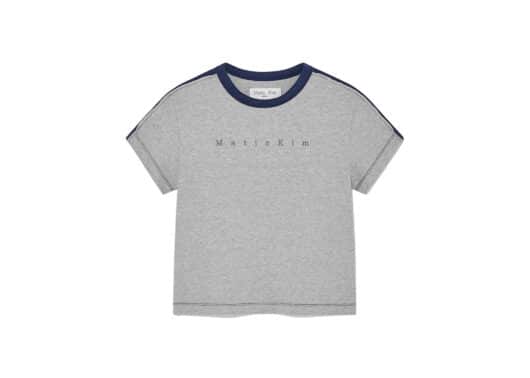 Matin Kim Color Line Point Logo Crop Top (W) Grey TS020