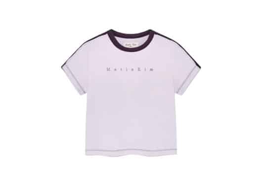 Matin Kim Color Line Point Logo Crop Top (W) Lilac TS020