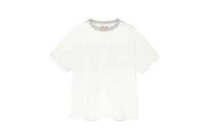 Matin Kim Color Line Point Logo Crop Top (W) White TS020