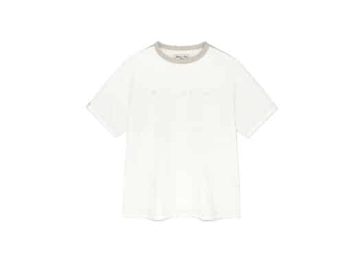 Matin Kim Color Line Point Logo Crop Top (W) White TS020