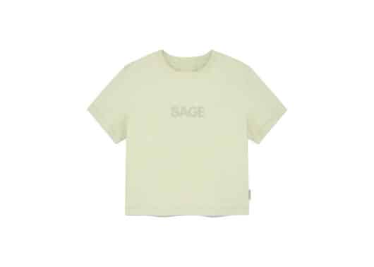 Matin Kim Color Name Printing Top Light Green TS021