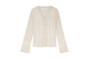 Matin Kim Cut Line Slim Cardigan Beige CD005