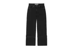 Matin Kim Damage Turn Up Denim Pants Black DN007