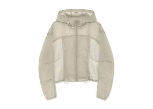 Matin Kim Hoody Point Crop Light Windbreaker Beige JP018