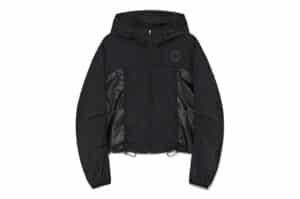 Matin Kim Hoody Point Crop Light Windbreaker Black JP018