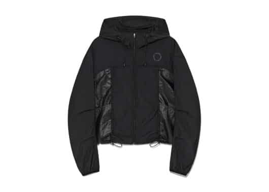 Matin Kim Hoody Point Crop Light Windbreaker Black JP018