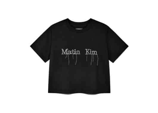 Matin Kim Logo Thread Point Crop Tee Black TS024