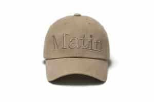 Matin Kim Matin Logo Washed Ball Cap Beige HT007