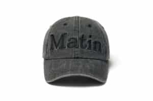 Matin Kim Matin Logo Washed Ball Cap Black HT007