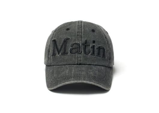 Matin Kim Matin Logo Washed Ball Cap Black HT007