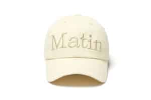 Matin Kim Matin Logo Washed Ball Cap Light Beige HT007