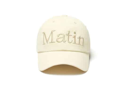 Matin Kim Matin Logo Washed Ball Cap Light Beige HT007