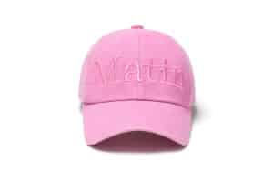 Matin Kim Matin Logo Washed Ball Cap Pink HT007