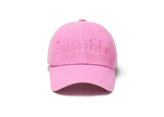 Matin Kim Matin Logo Washed Ball Cap Pink HT007
