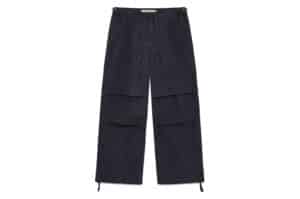 Matin Kim Patch Point Washed Cotton Pants Charcoal PT012