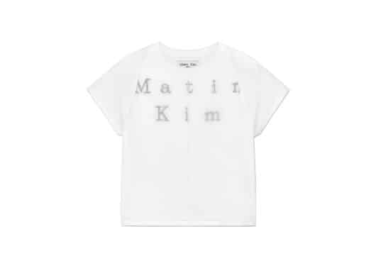 Matin Kim Pintuck Layered Slim Crop Top White TS027