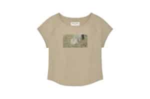 Matin Kim Rabbit Printing Raglan Slim Top Beige TS023
