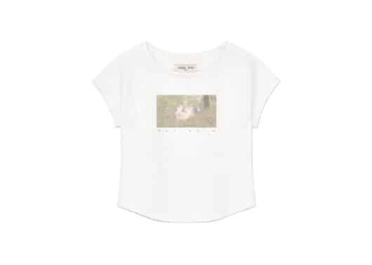 Matin Kim Rabbit Printing Raglan Slim Top White TS023