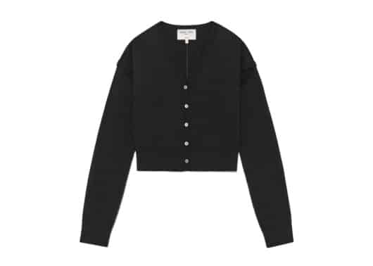 Matin Kim Slit Detail Button Cardigan Black CD008