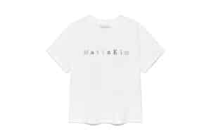 Matin Kim Sticker Graphic Logo Top White TS025