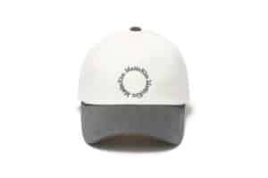 Matin Kim Two Tone Circle Logo Ball Cap Grey HT017