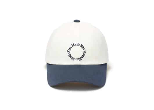 Matin Kim Two Tone Circle Logo Ball Cap Navy HT017