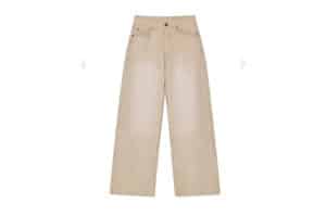 Matin Kim Unbalance Cut Point Vintage Cotton Pants Beige DN012