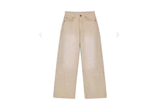 Matin Kim Unbalance Cut Point Vintage Cotton Pants Beige DN012