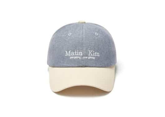 Matin Kim Washed Oxford Two Tone Ball Cap Beige HT012