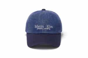 Matin Kim Washed Oxford Two Tone Ball Cap Navy HT012