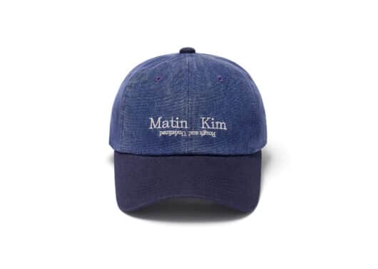 Matin Kim Washed Oxford Two Tone Ball Cap Navy HT012