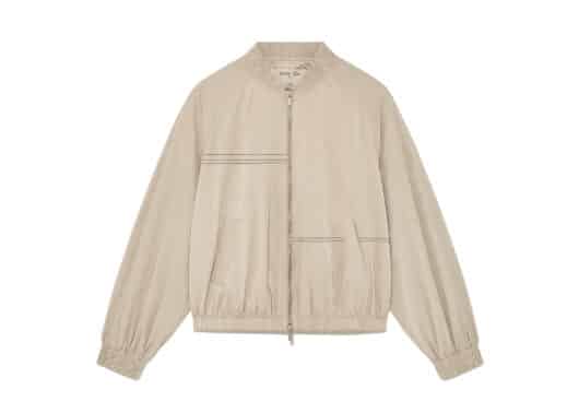 Matin Kim Washed Volume Bomber Jumper Beige JP008