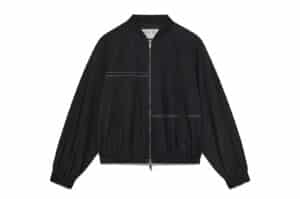 Matin Kim Washed Volume Bomber Jumper Black JP008